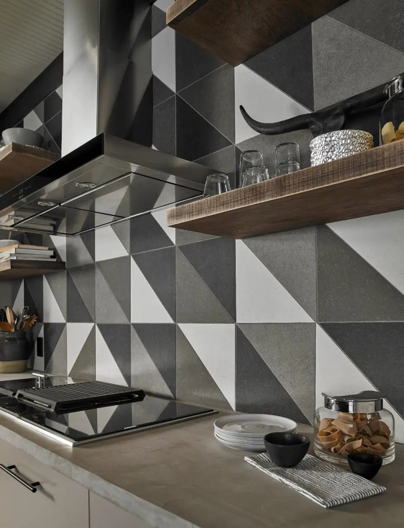 Dimensions Graphite Matte Bullnose Porcelain Moldings 3x24 in a finished room