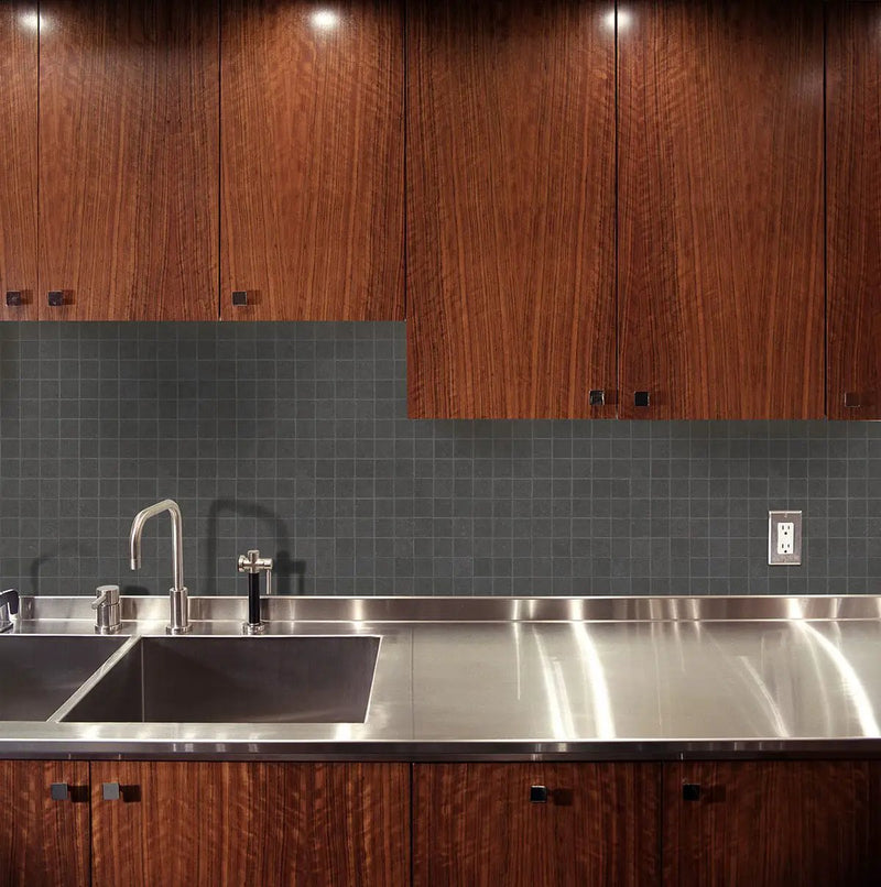 Dimensions Graphite Matte Bullnose Porcelain Moldings 3x24 in a finished room