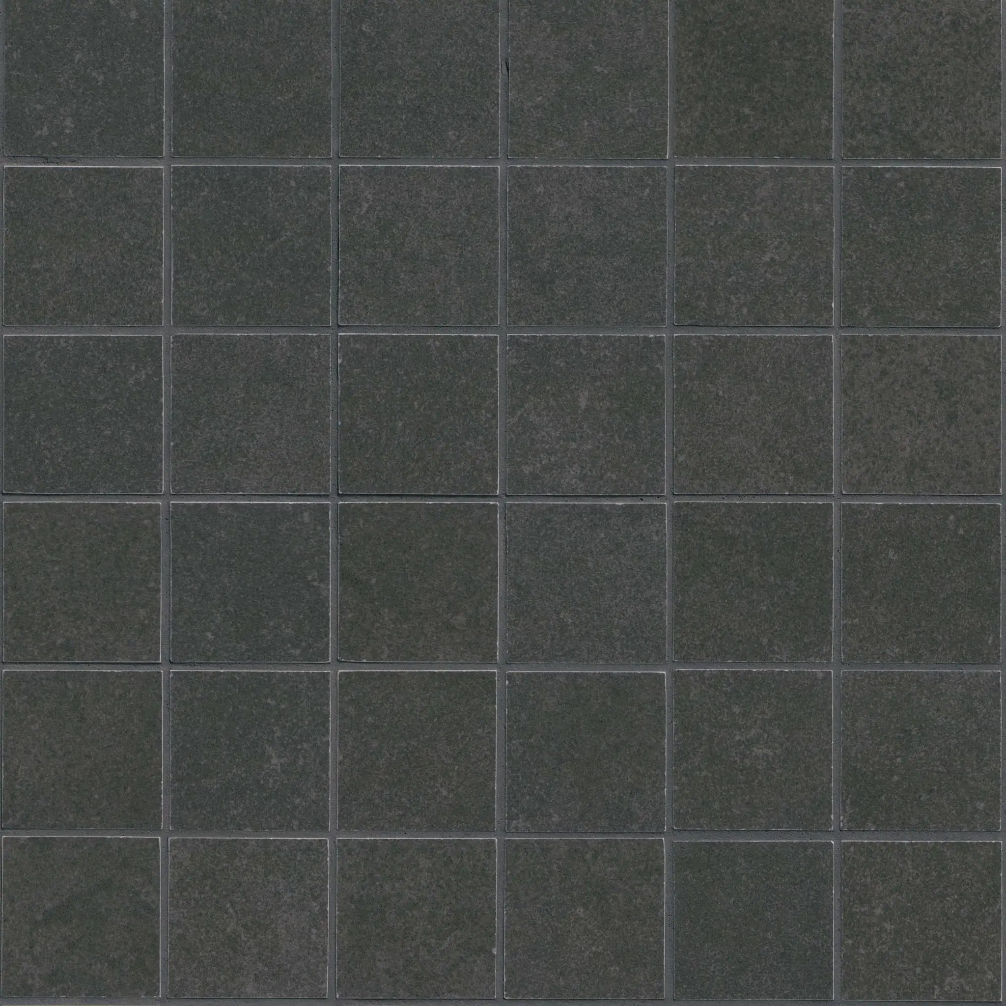 Dimensions Graphite Matte Porcelain Mosaics 2x2 close up