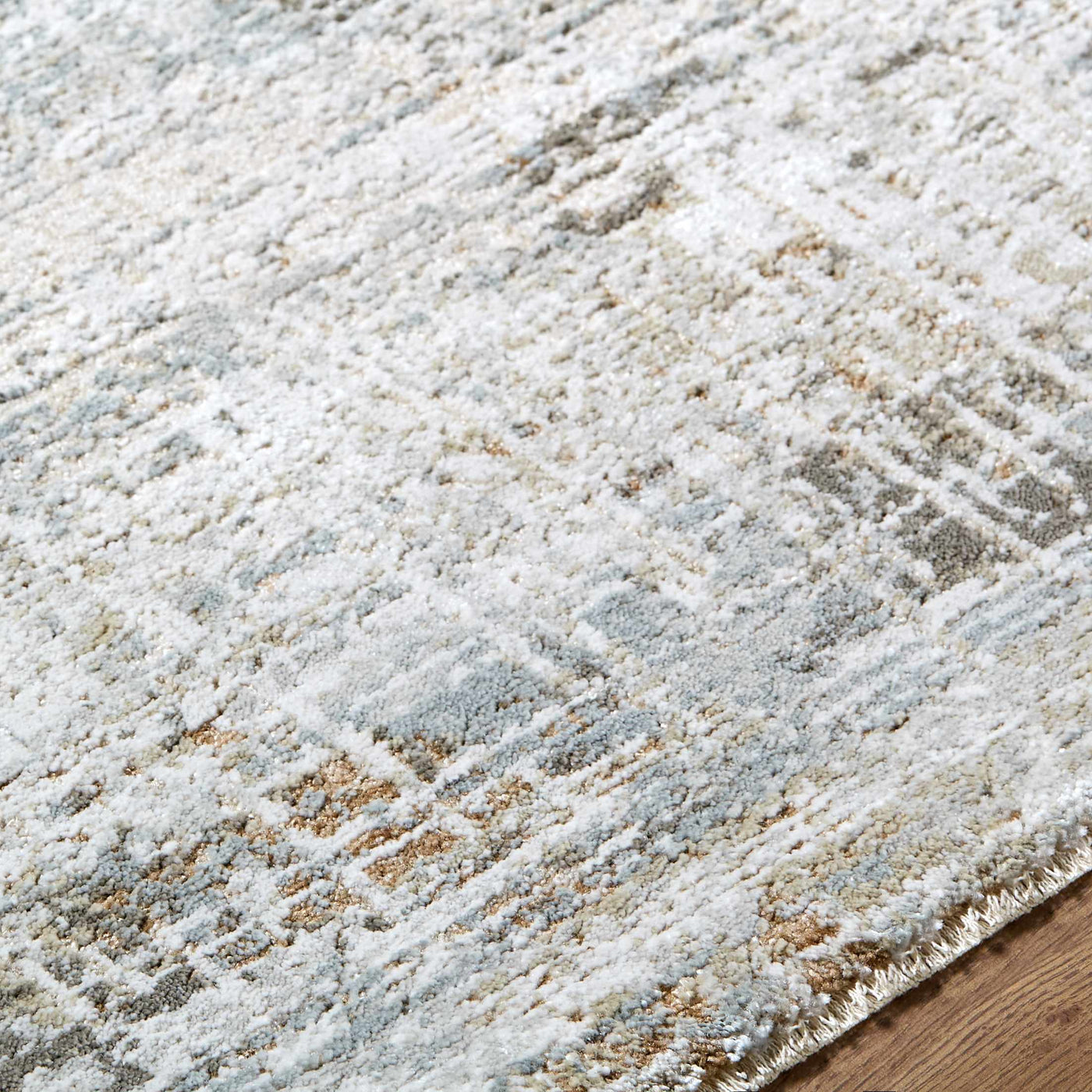 Neron Blue Gray Thick Luxe Abstract Rug by Boutique Rugs