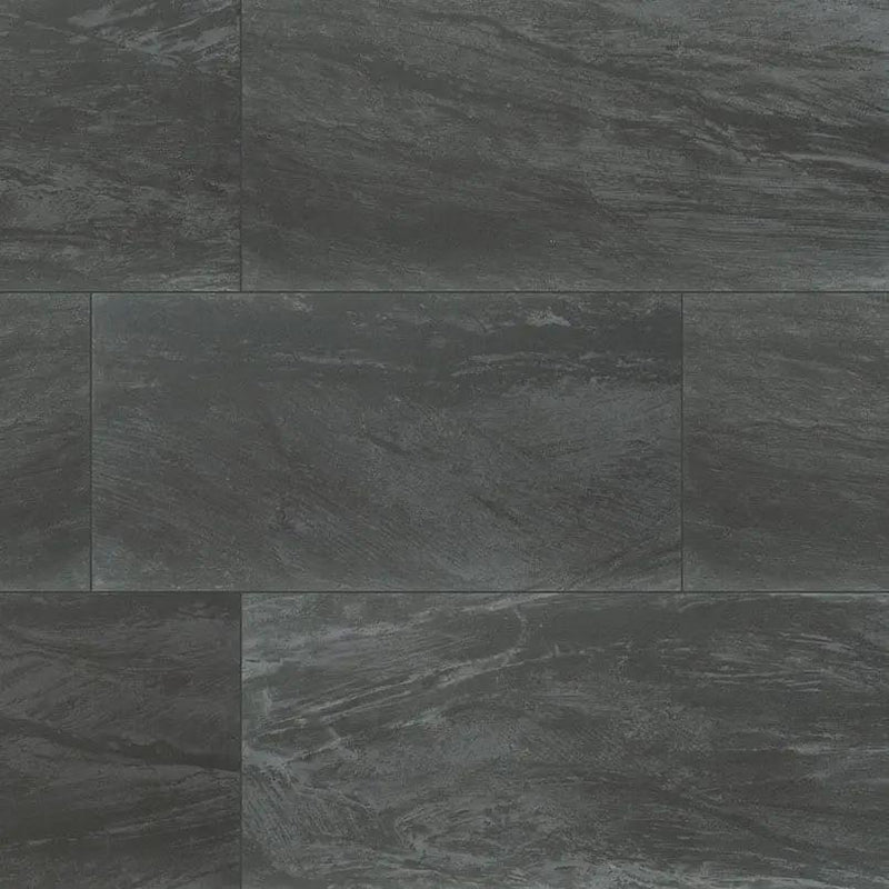 Durban Anthracite Polished Porcelain Tiles 12x24 close up