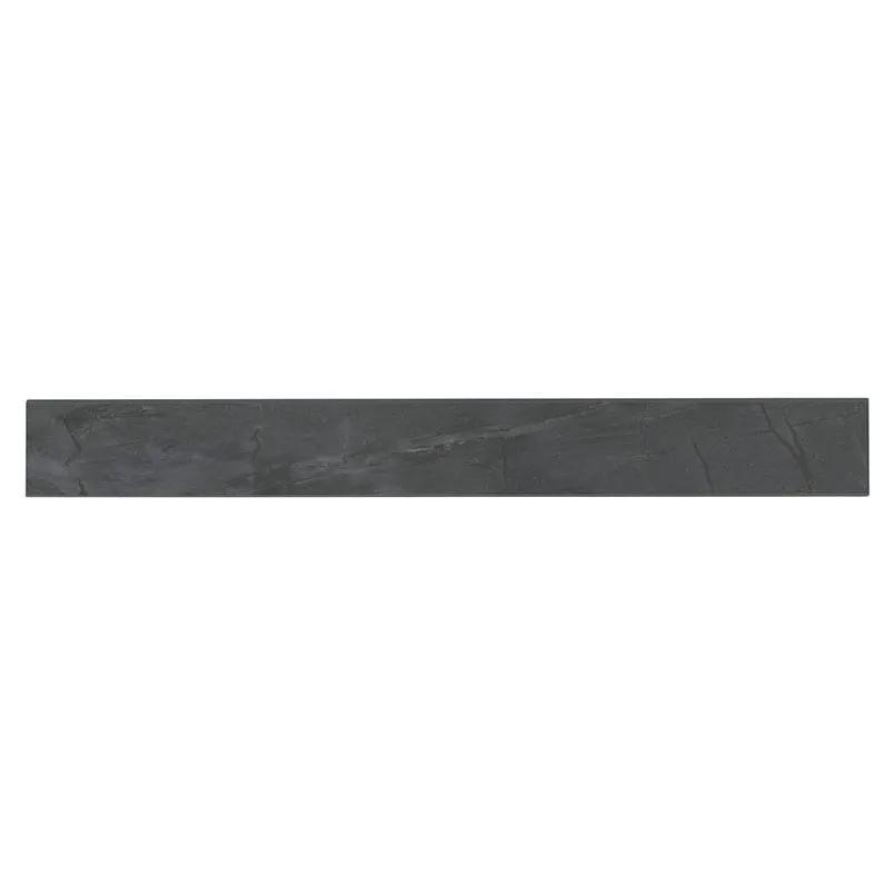 Durban Anthracite Matte Bullnose Porcelain Moldings 3x24 close up