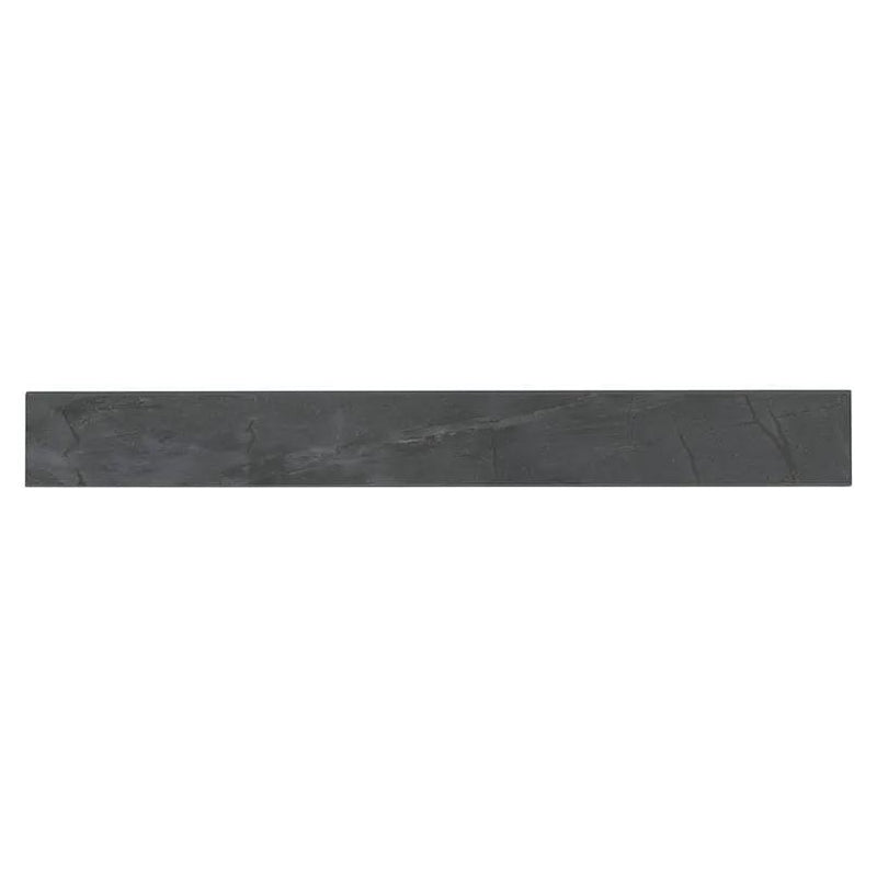 Durban Anthracite Matte Bullnose Porcelain Moldings 3x24 close up