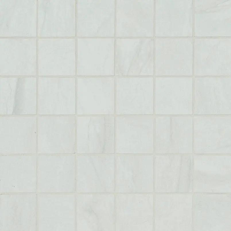Durban White Matte Porcelain Mosaics 2x2 close up