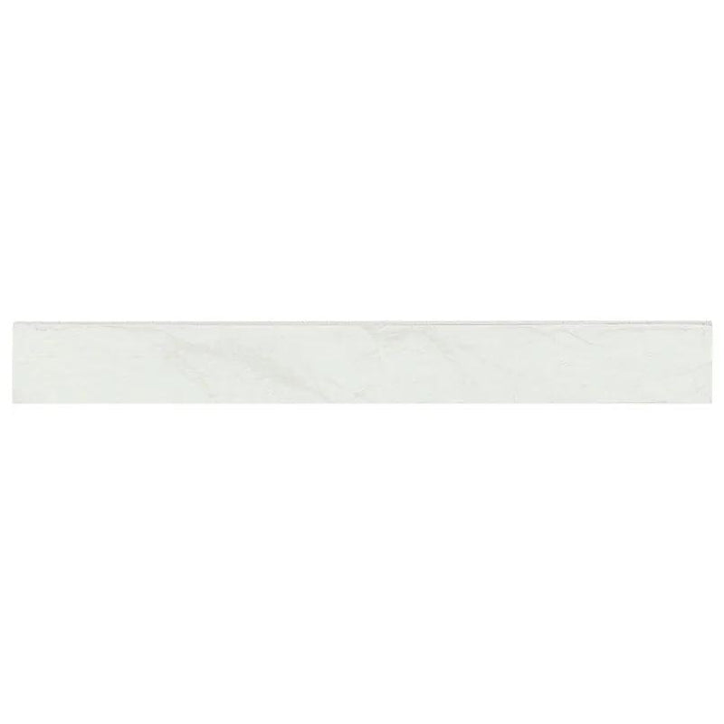 Durban White Matte Bullnose Porcelain Moldings 3x24 close up