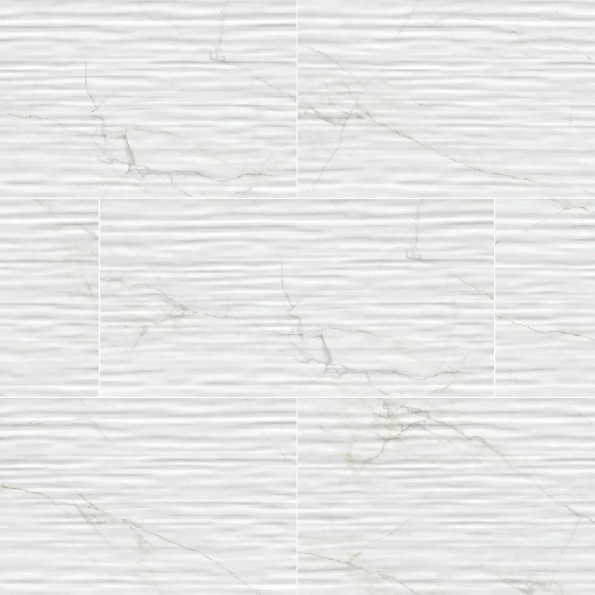 Dymo Calacatta White 12x24 Glossy Ceramic Tiles 2 close up