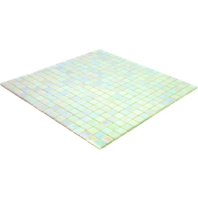 Light Bone White 12x12 Glossy Uniform Square Glass Mosaic Tile (20 pack, 18.69 sq ft/case) by Apollo Tile