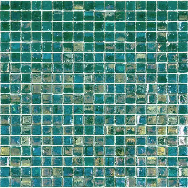 Grenn-Blue 12x12 Glossy Uniform Square Glass Mosaic Tile (20 pack, 18.69 sq ft/case) by Apollo Tile