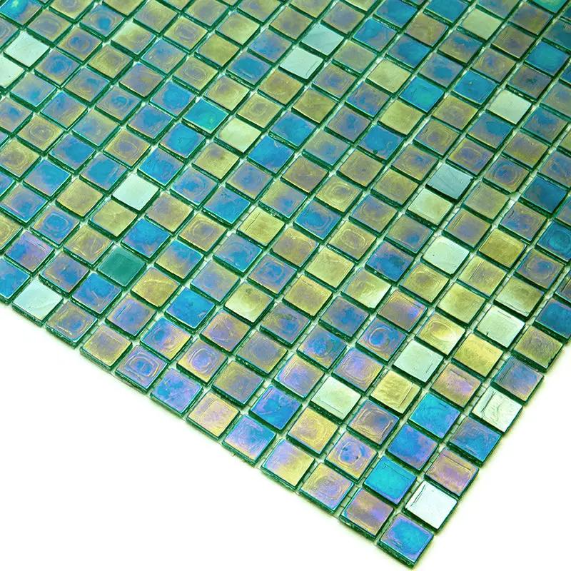 Grenn-Blue 12x12 Glossy Uniform Square Glass Mosaic Tile (20 pack, 18.69 sq ft/case) by Apollo Tile