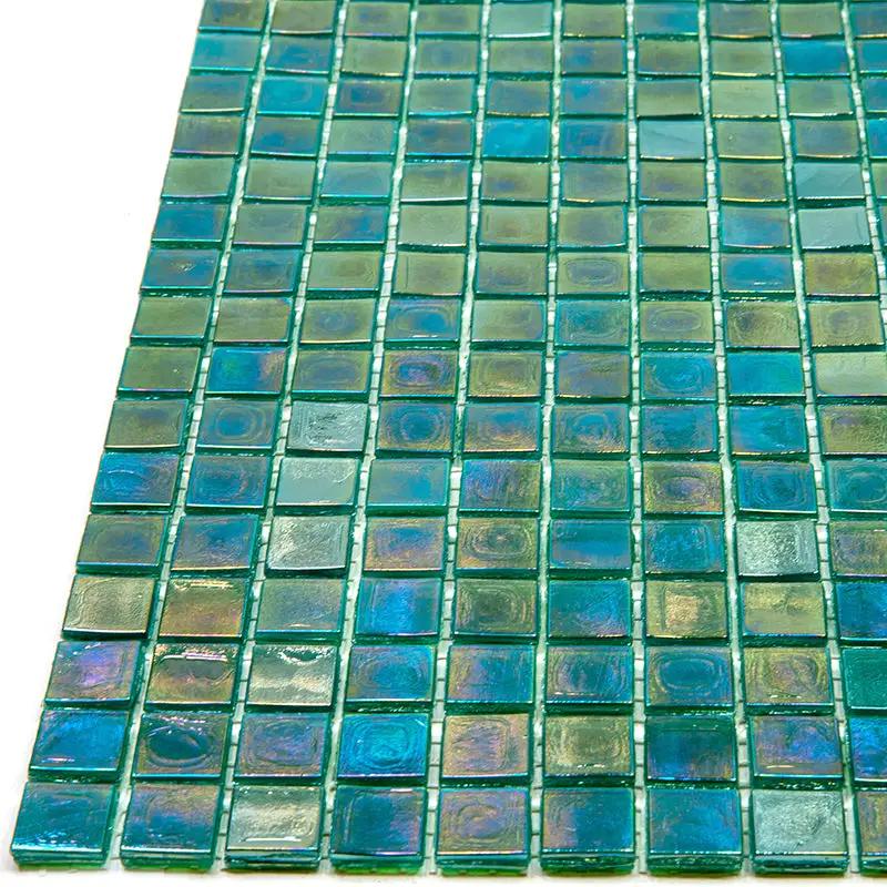 Grenn-Blue 12x12 Glossy Uniform Square Glass Mosaic Tile (20 pack, 18.69 sq ft/case) by Apollo Tile