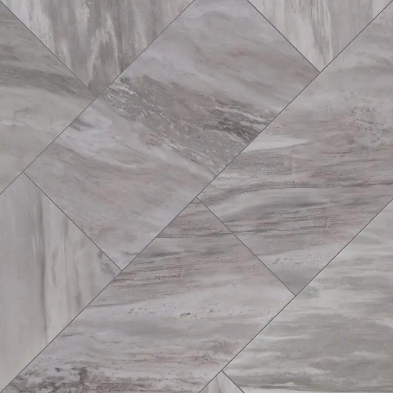 Eden Bardiglio Matte Bullnose Marble Look Porcelain Moldings 4x24 angled view