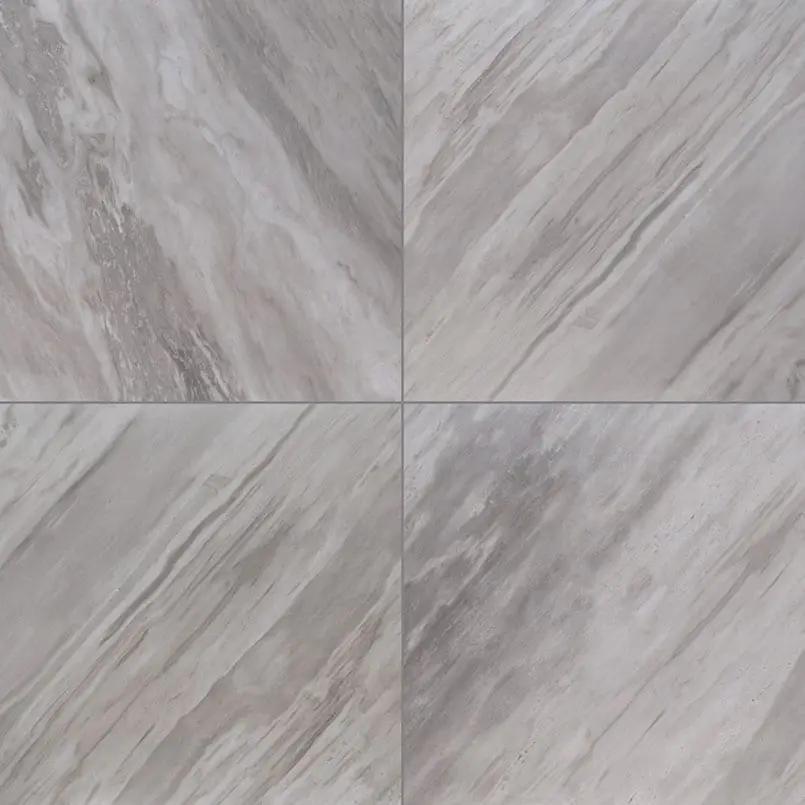 Eden Bardiglio Polished Marble Look Porcelain Tiles 24x24 close up