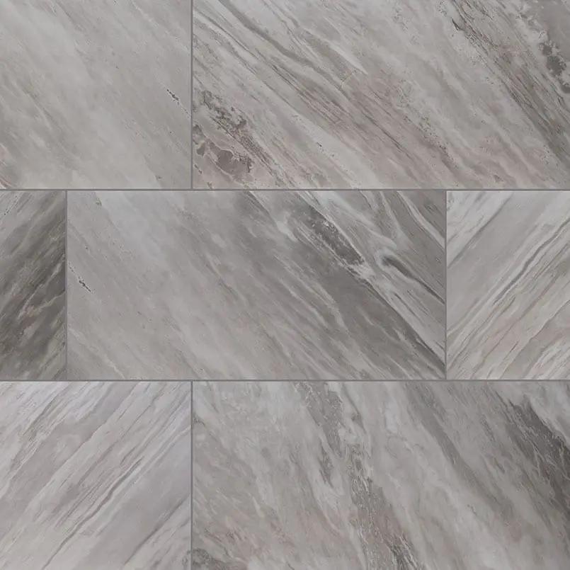 Eden Bardiglio Matte Marble Look Porcelain Tiles 24x48 close up