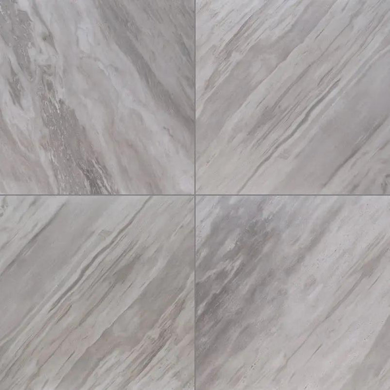 Eden Bardiglio Matte Marble Look Porcelain Tiles 32x32 close up