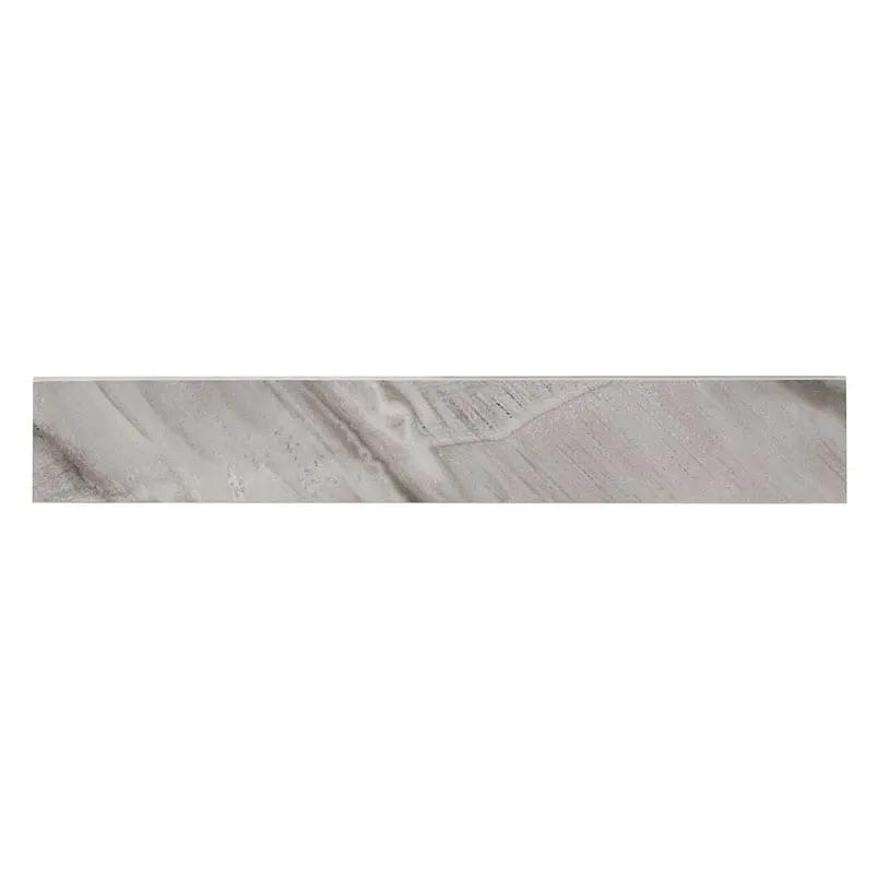 Eden Bardiglio Matte Bullnose Marble Look Porcelain Moldings 4x24 close up