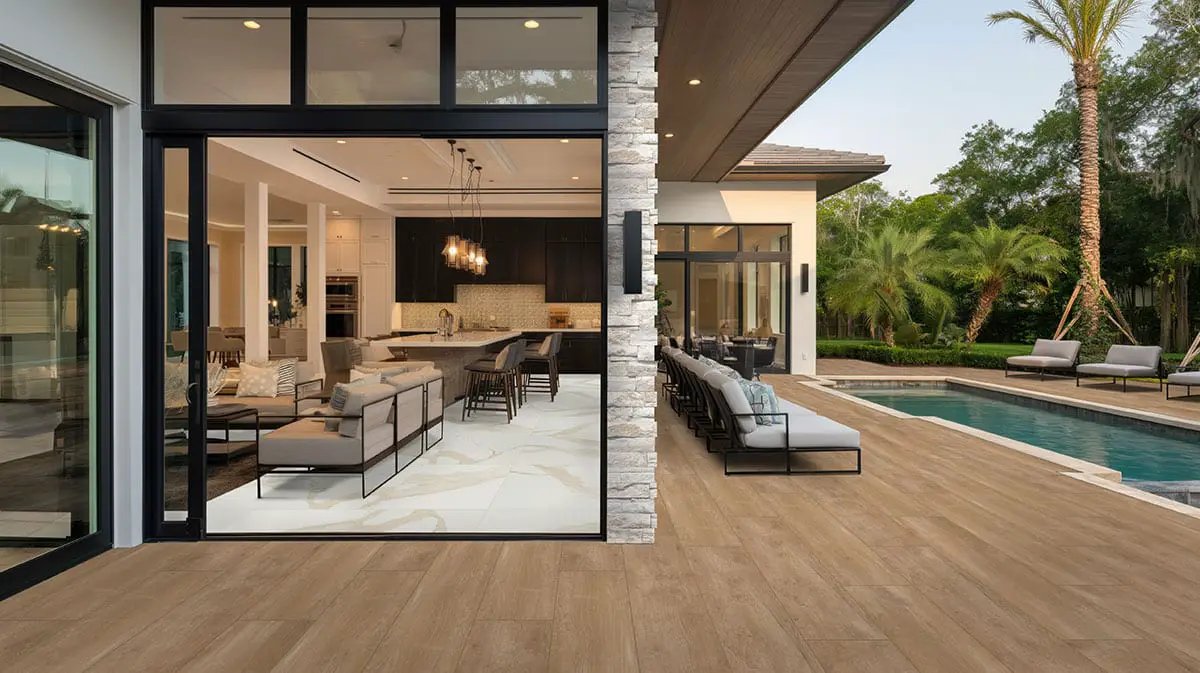 Eden Calacatta Matte Marble Look Porcelain Tiles 24x24 in a finished room
