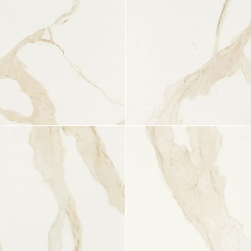 Eden Calacatta Matte Marble Look Porcelain Tiles 24x24 close up