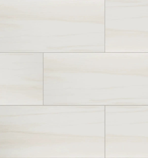 Eden Dolomite Matte Marble Look Porcelain Tiles 12x24