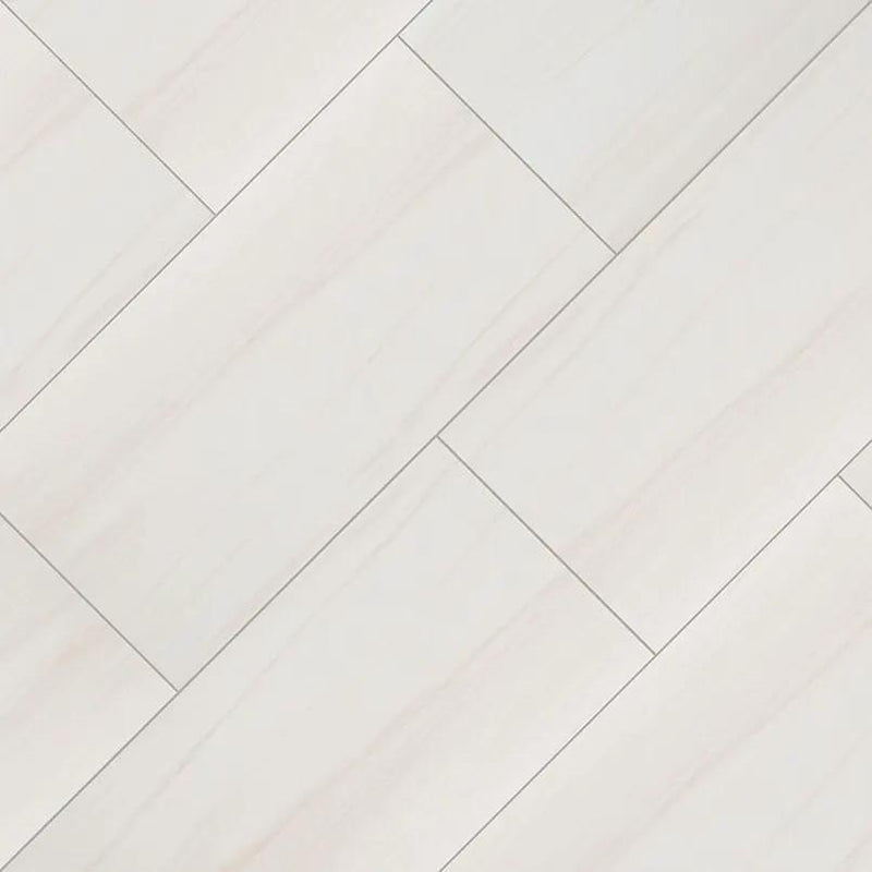 Eden Dolomite Polished Marble Look Porcelain Tiles 24x48 angled view