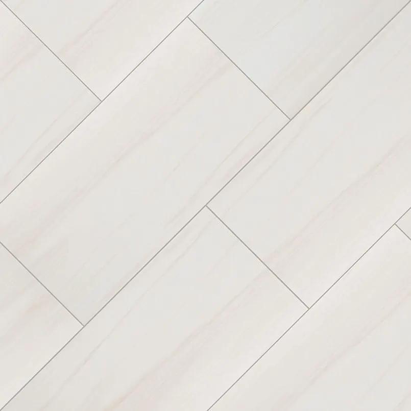 Eden Dolomite Matte Chevron Marble Look Porcelain Mosaics 12x15 angled view
