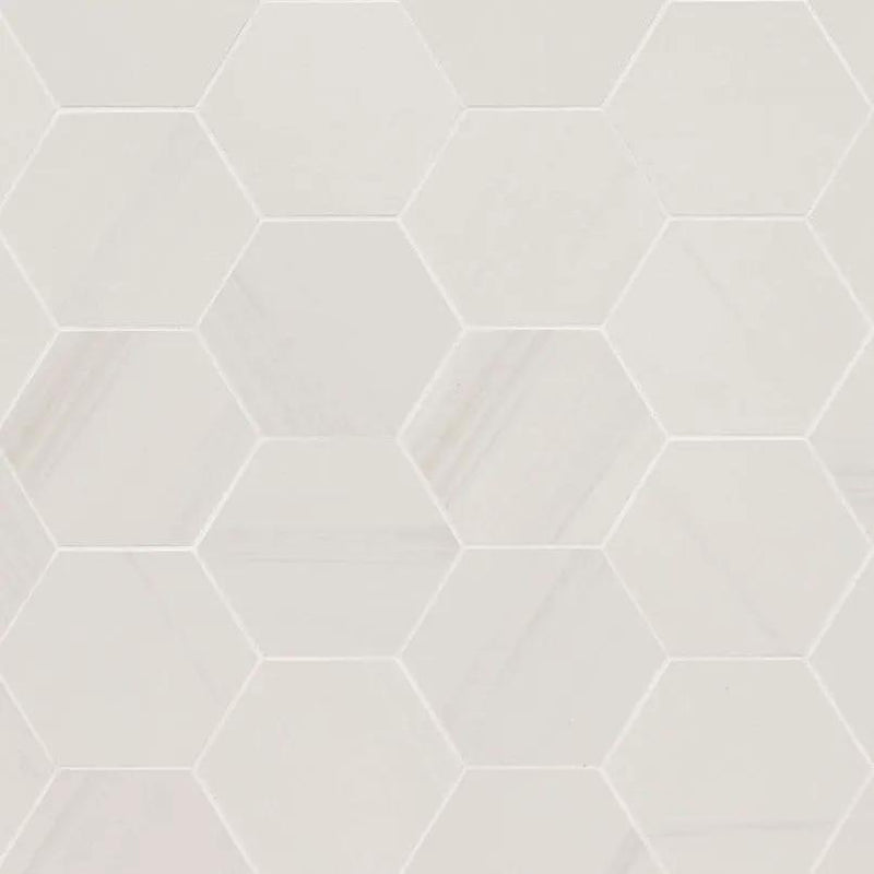 Eden Dolomite Matte Marble Look Porcelain Mosaics 3x3 close up