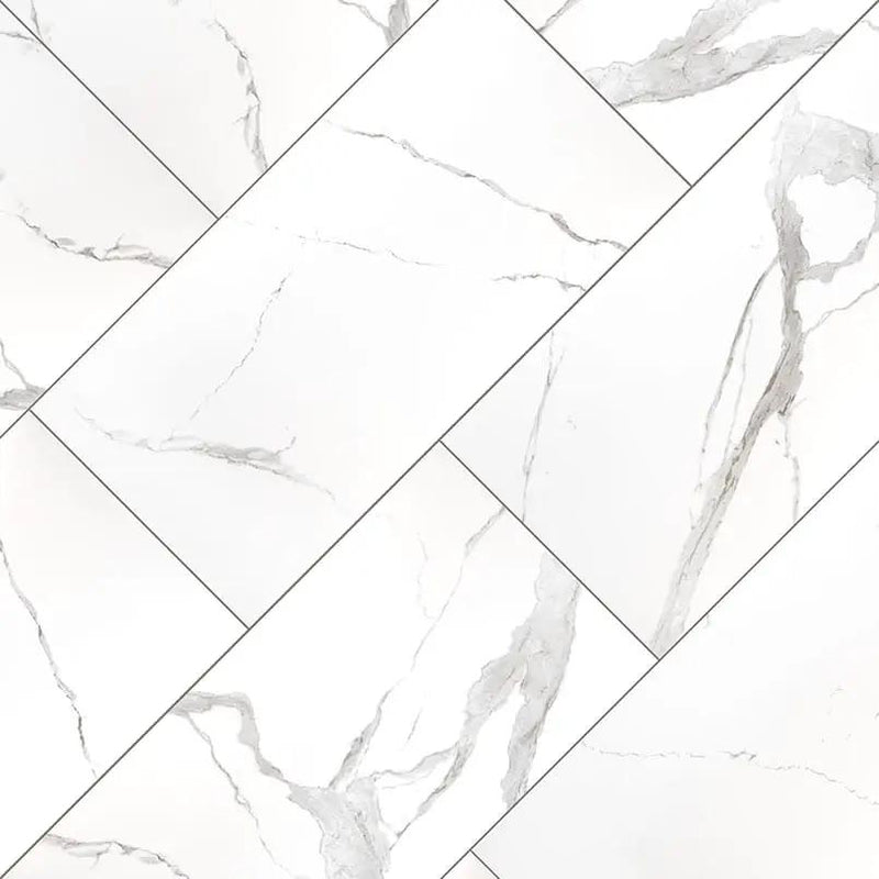 Eden Statuary Matte Marble Look Porcelain Mosaics 2x2 2 angled view
