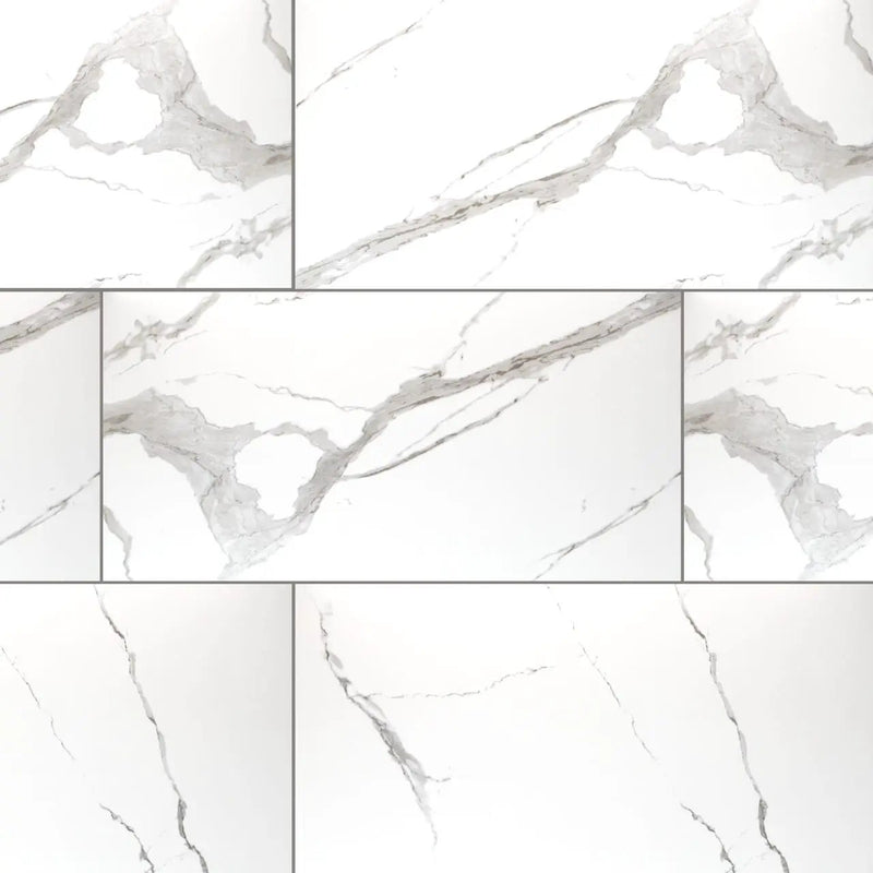 Eden Statuary Matte Marble Look Porcelain Tiles 12x24 by MSI Surfaces