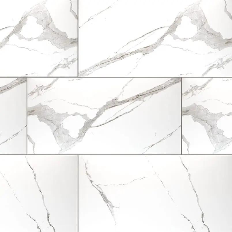 Eden Statuary Matte Marble Look Porcelain Tiles 24x48 close up