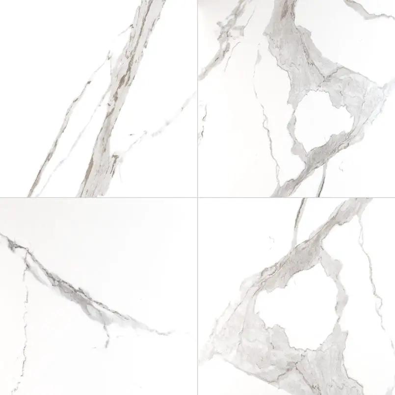 Eden Statuary Polished Marble Look Porcelain Tiles 32x32 close up