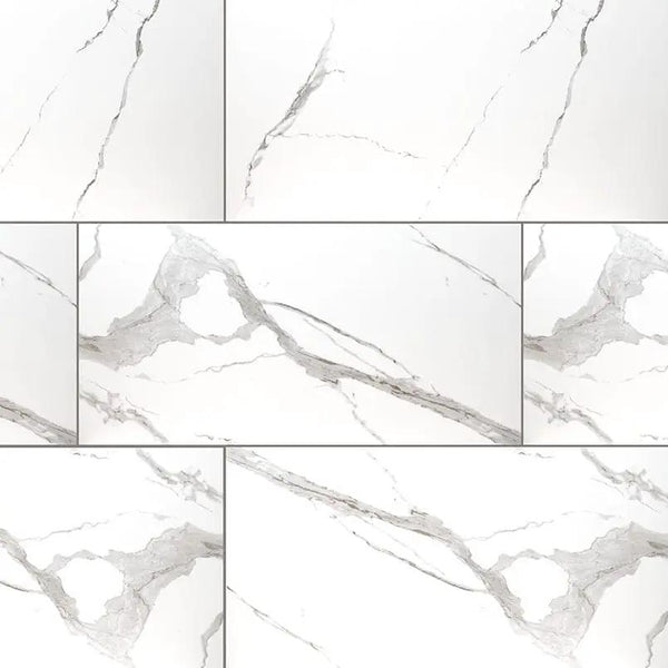 Eden Statuary Polished Marble Look Porcelain Tiles 24x48