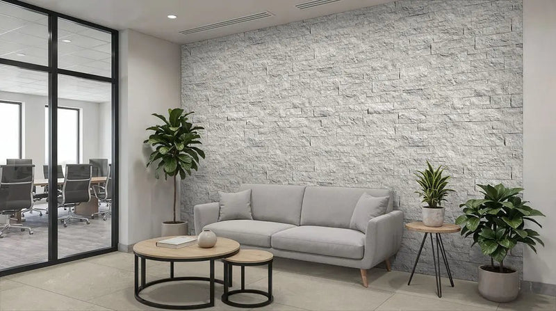 Elbe Ash Lappato Porcelain Tiles 12x24 in a finished room