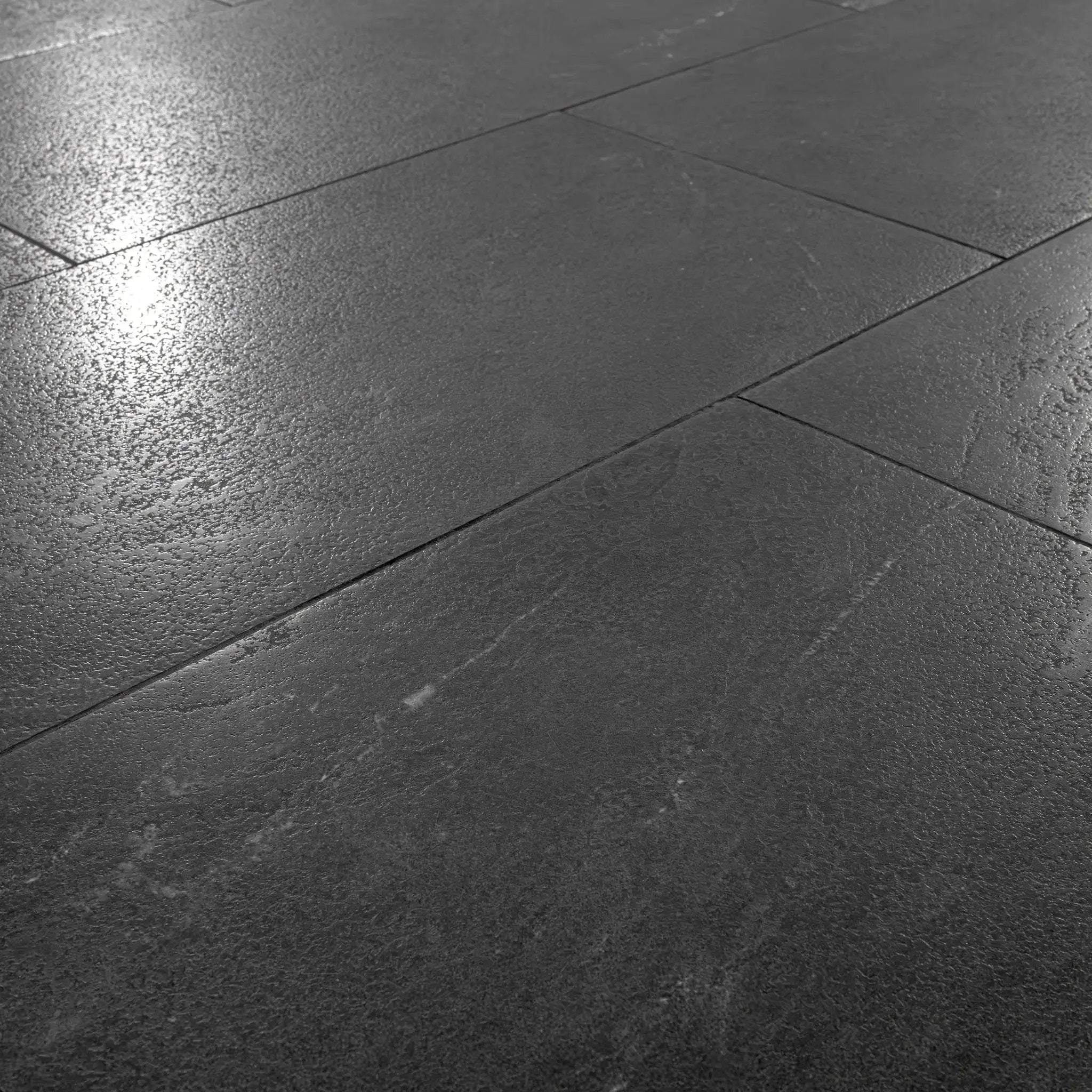 Elbe Obsidian Lappato Porcelain Tiles 24x48 angled view