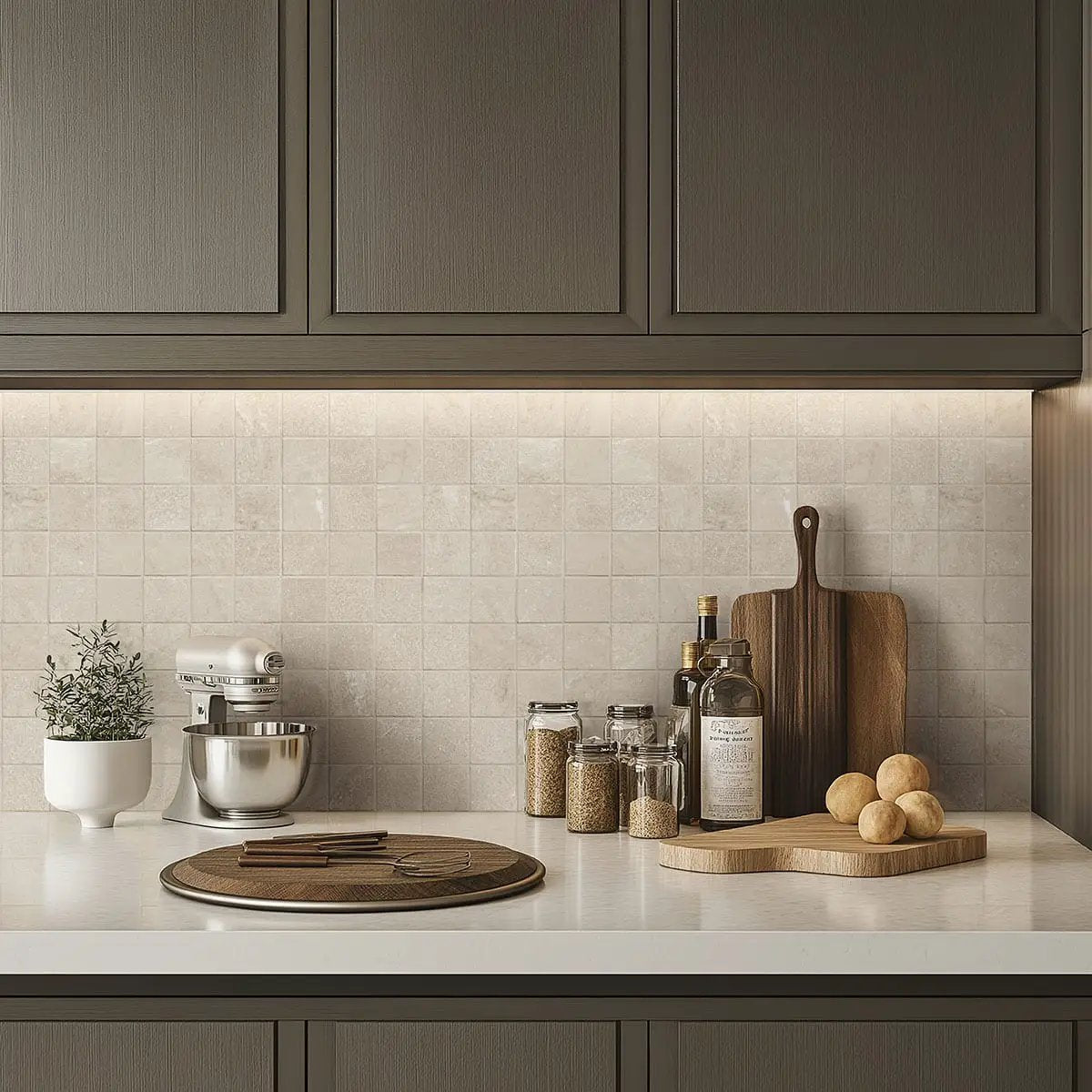 Elbe Sand Lappato Porcelain Tiles 24x48 in a finished room