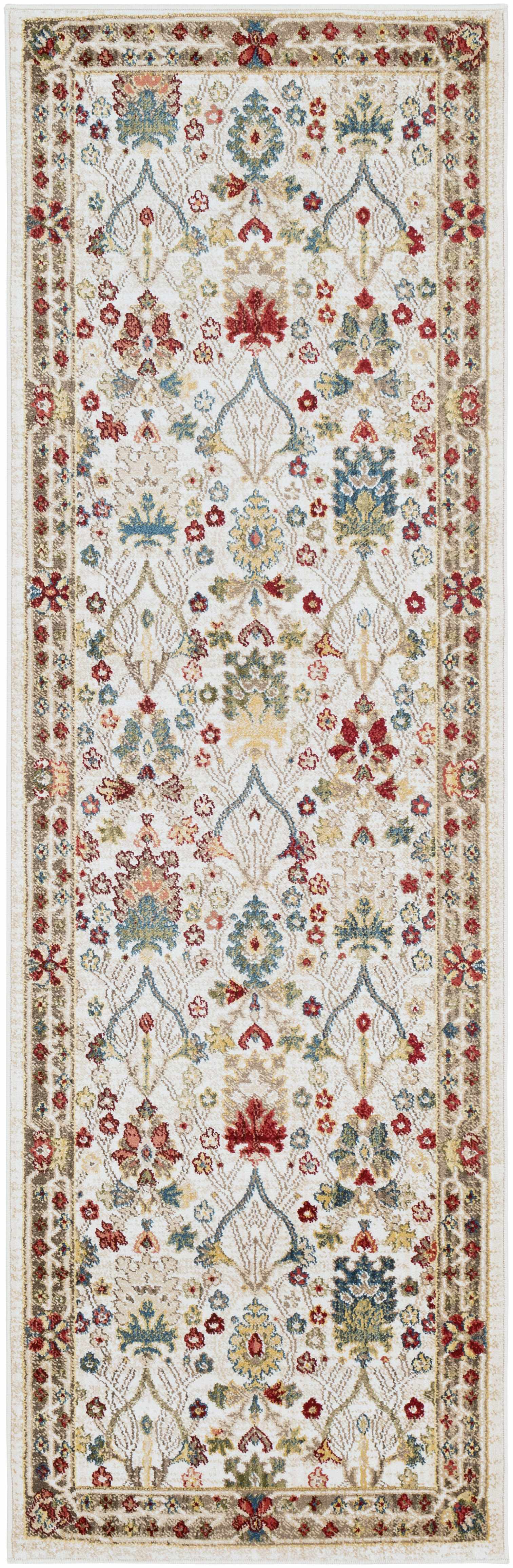 Neola White/Brown Oushak Rug by Boutique Rugs
