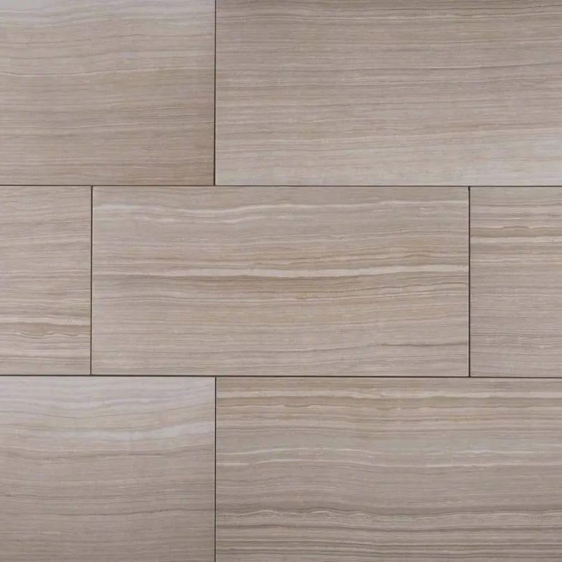 Eramosa Silver Matte Limestone Look Porcelain Tiles 12x24 close up