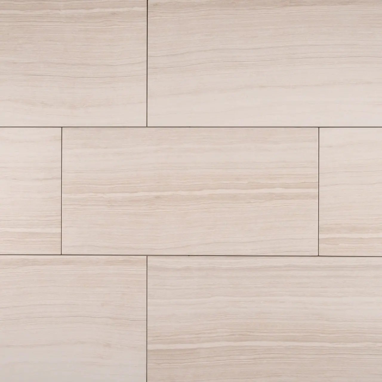 Eramosa White Matte Limestone Look Porcelain Tiles 12x24 close up