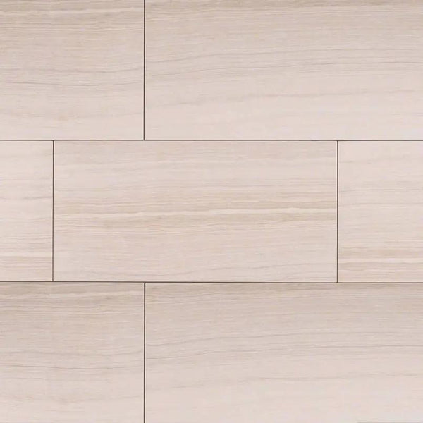 Eramosa White Matte Limestone Look Porcelain Tiles 12x24, photo 2 of 4