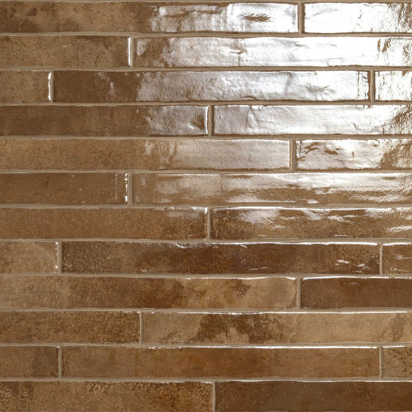 Flamenco Derby Bronze 2x18 Glossy Porcelain Tiles