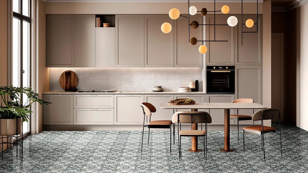 Flamenco Princess White 2x18 Glossy Porcelain Tiles in a finished room