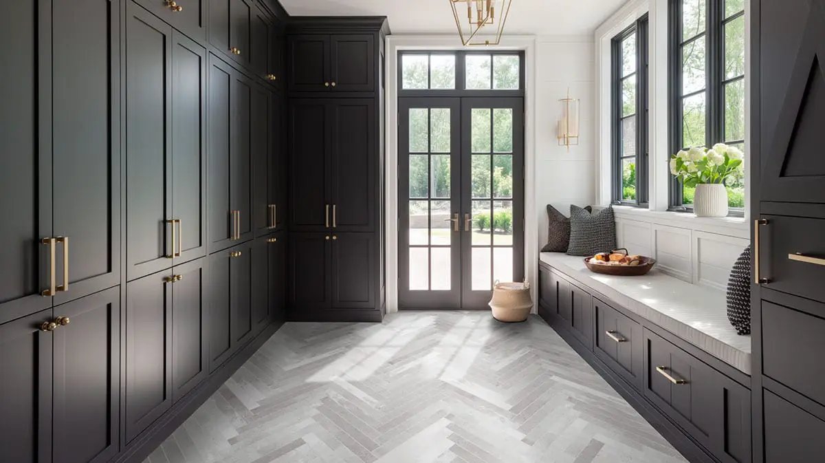 Flamenco Princess White 2x18 Glossy Porcelain Tiles in a finished room