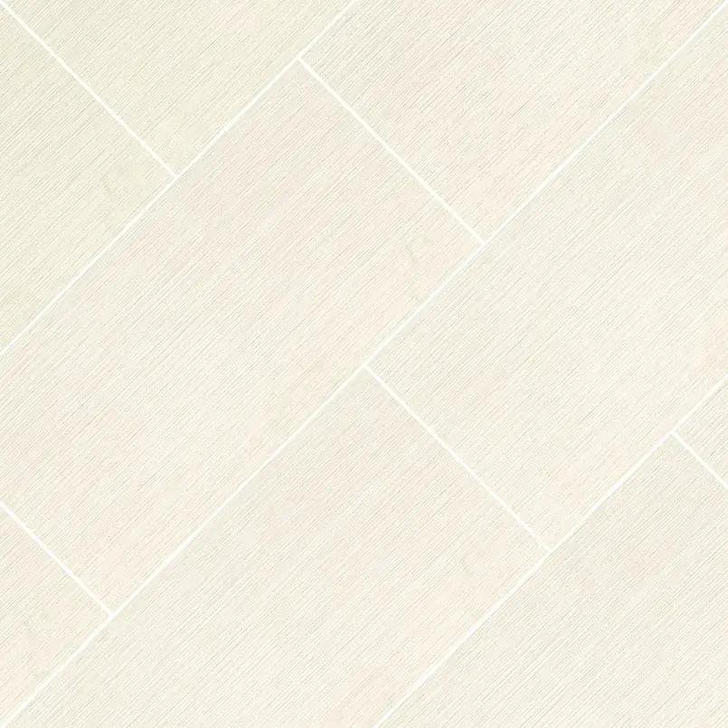 Focus Glacier Matte Bullnose Fabric Look Porcelain Moldings 3x18 angled view