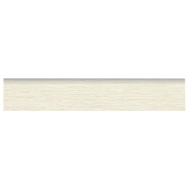 Focus Glacier Matte Bullnose Fabric Look Porcelain Moldings 3x18 close up