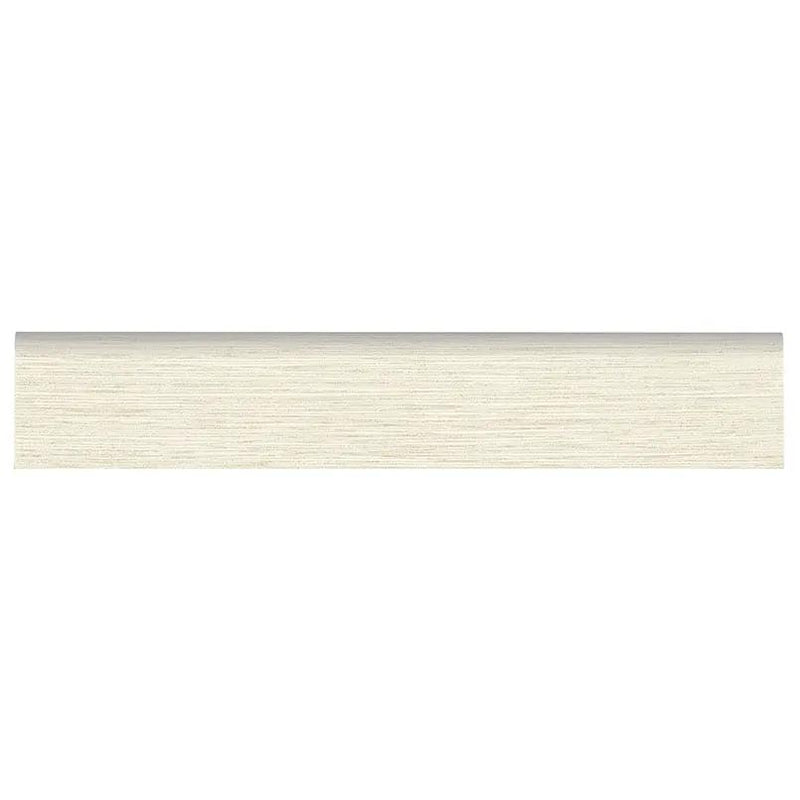 Focus Glacier Matte Bullnose Fabric Look Porcelain Moldings 3x18 close up