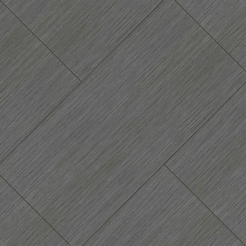 Focus Graphite Matte Fabric Look Porcelain Tiles 12x24 angled view