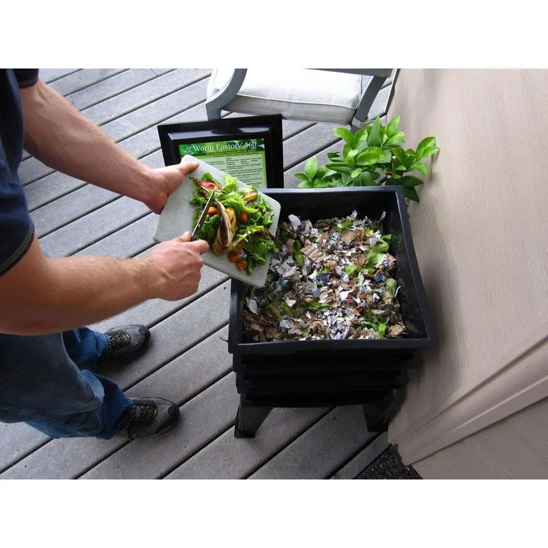 Black Worm Composter with Compost Tea Spigot - Indoor or Outdoor by HomePacific