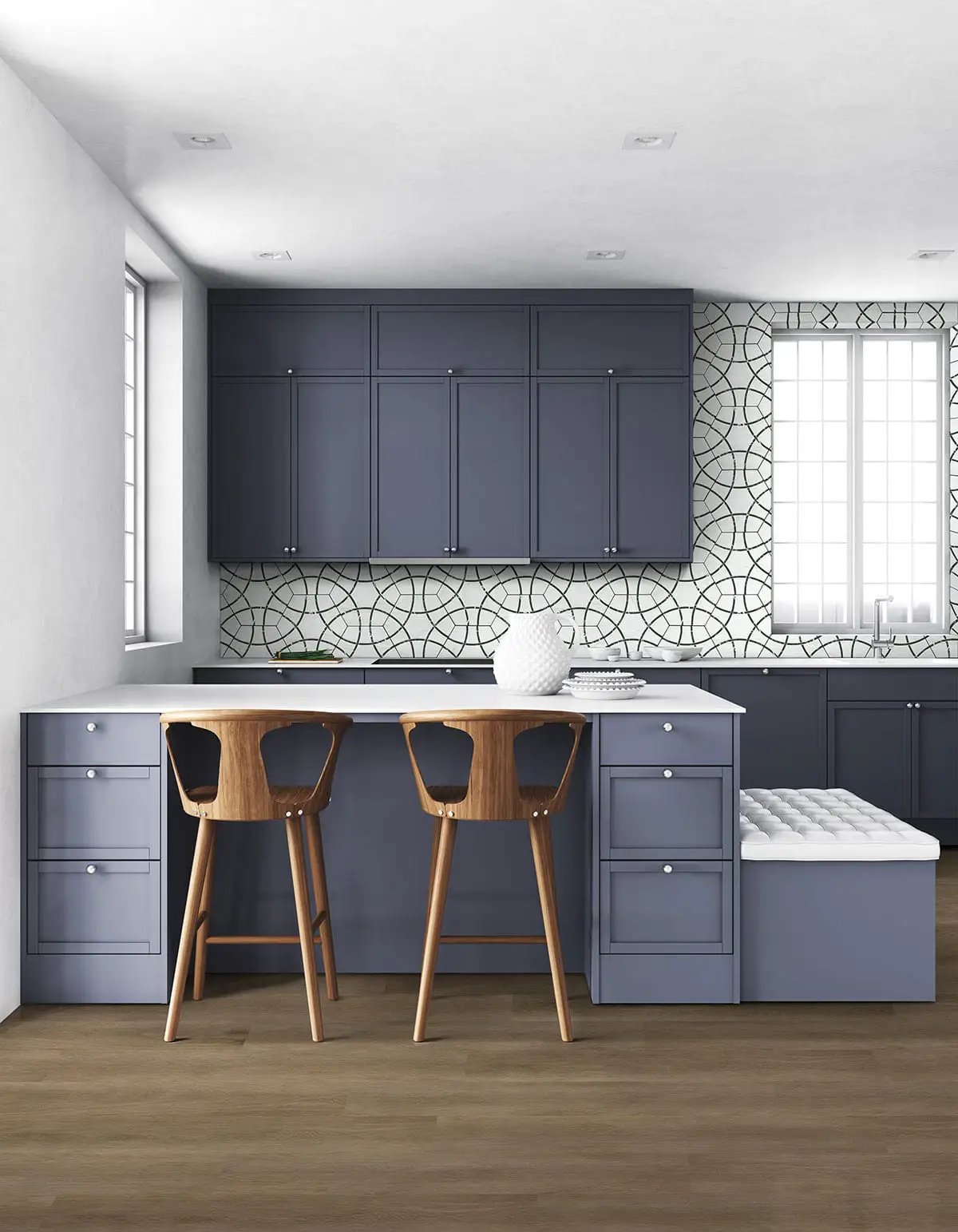 Geoglam Midnight Matte Porcelain Tiles 11x13 by MSI Surfaces