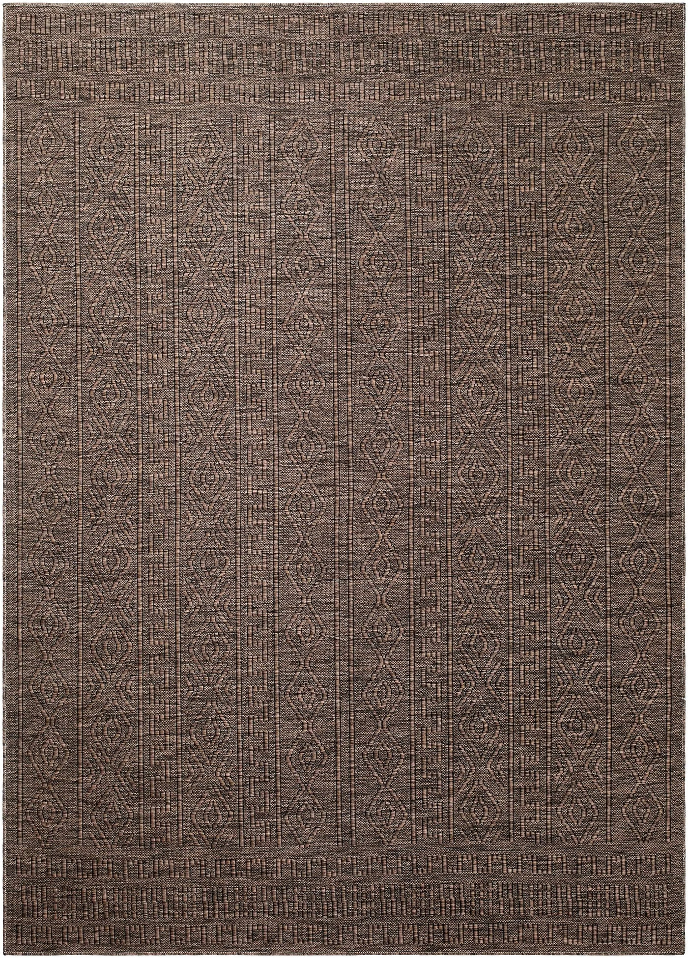 Nuela Dark Brown Outdoor Area Rug - Clearance by Boutique Rugs