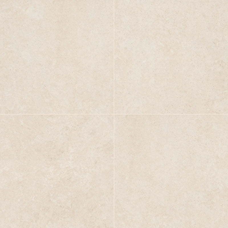 Girona Marfil Lappato Limestone Look Porcelain Tiles 48x48 close up
