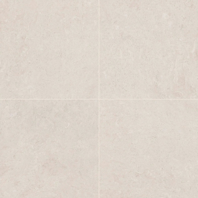 Girona Perla Lappato Limestone Look Porcelain Tiles 48x48 close up