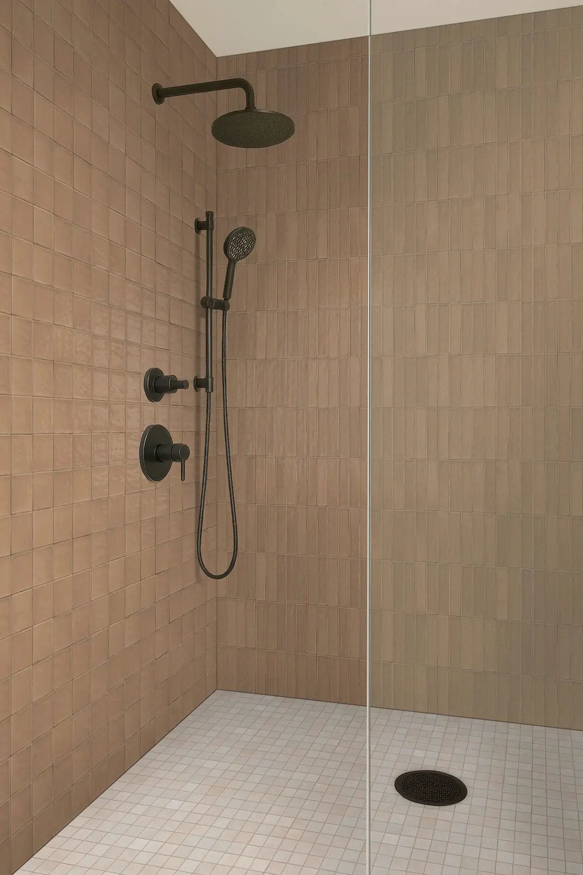 Gridscale Ice Matte Ceramic Tiles 12x24 in a finished room